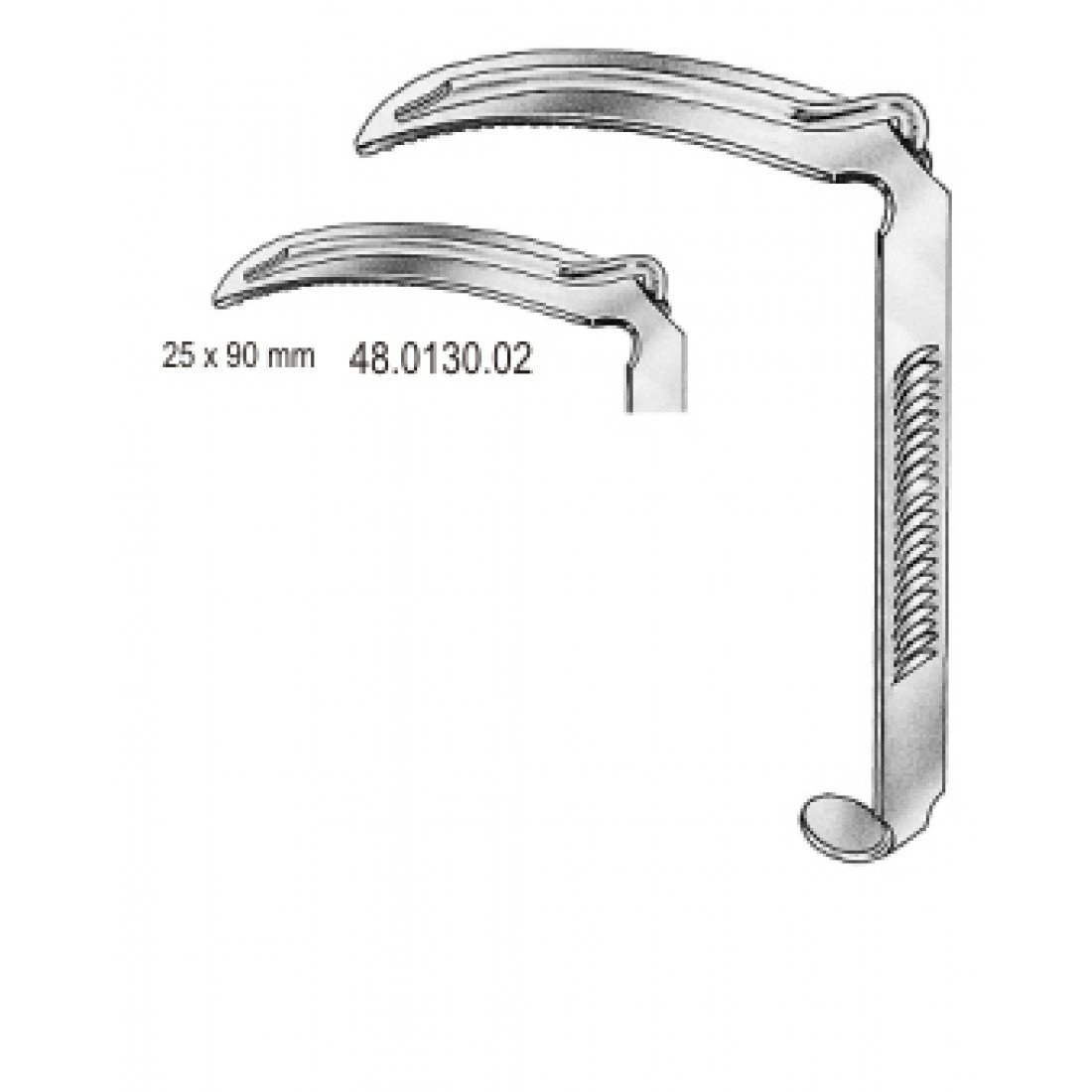 48.0130.02 Dil Basacağı,Davis Boyle Ağız Açacağı İçin Fig.2, 25x90mm