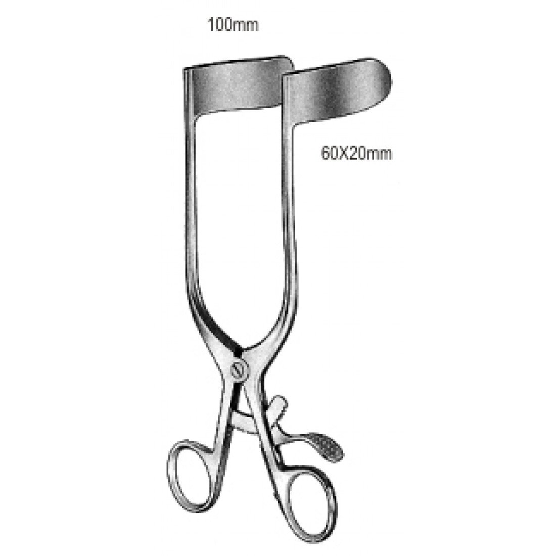19.0156.18 Rigby Ekartör Vajinal 60x20mm, 100mm, 18cm