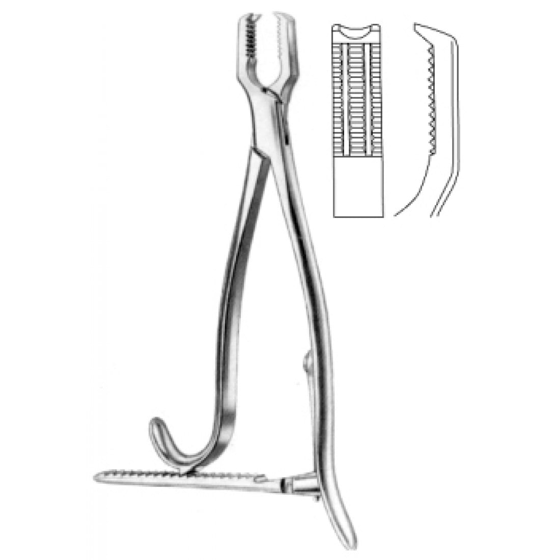28.1002.21 Kern Kemik Tutma Forsepsi 21cm