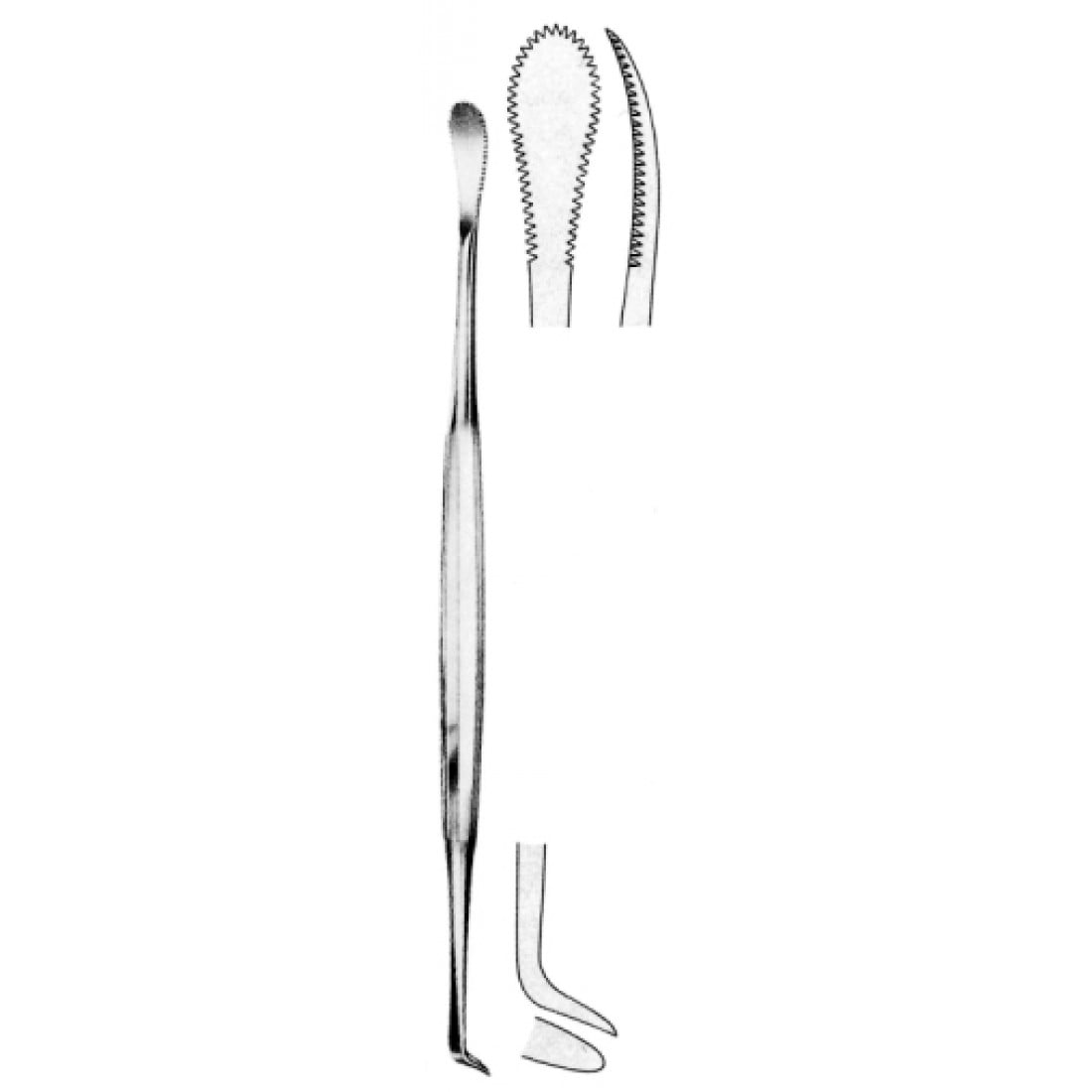 50.0124.23 Henke Tonsil Disektörü  Çift Taraflı  12mm, 23.5cm