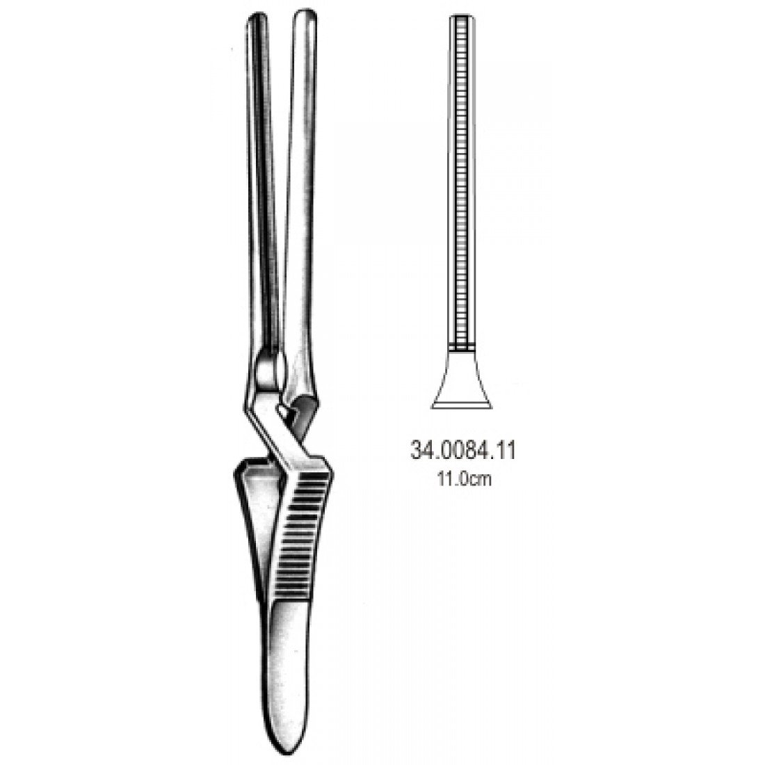 34.0084.11 Gregory Hafif Atravmatik Buldog Klemp Düz 11cm