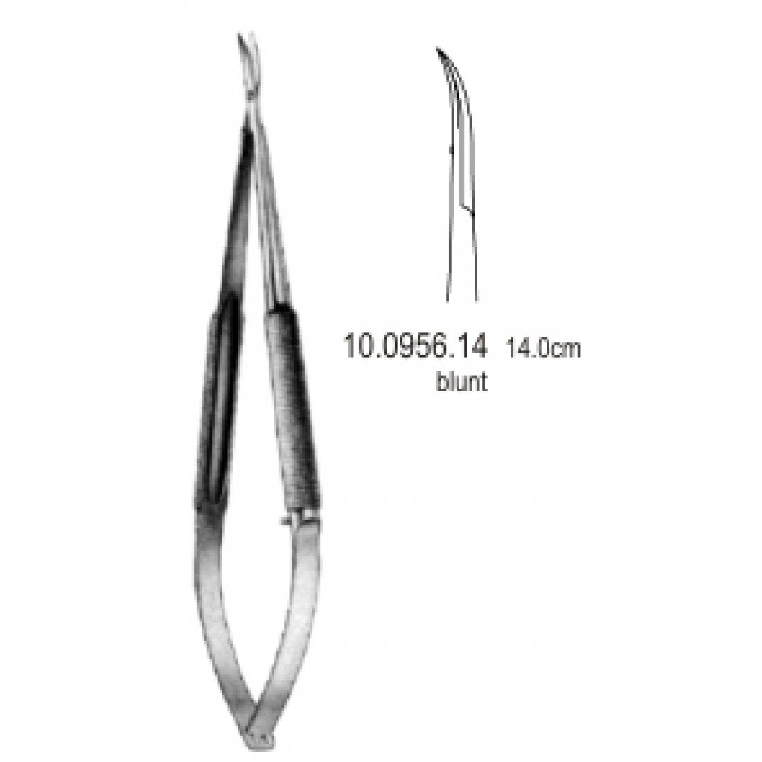 10.0956.14 Hepp/Scheidel Mikro Makas Eğri 14cm