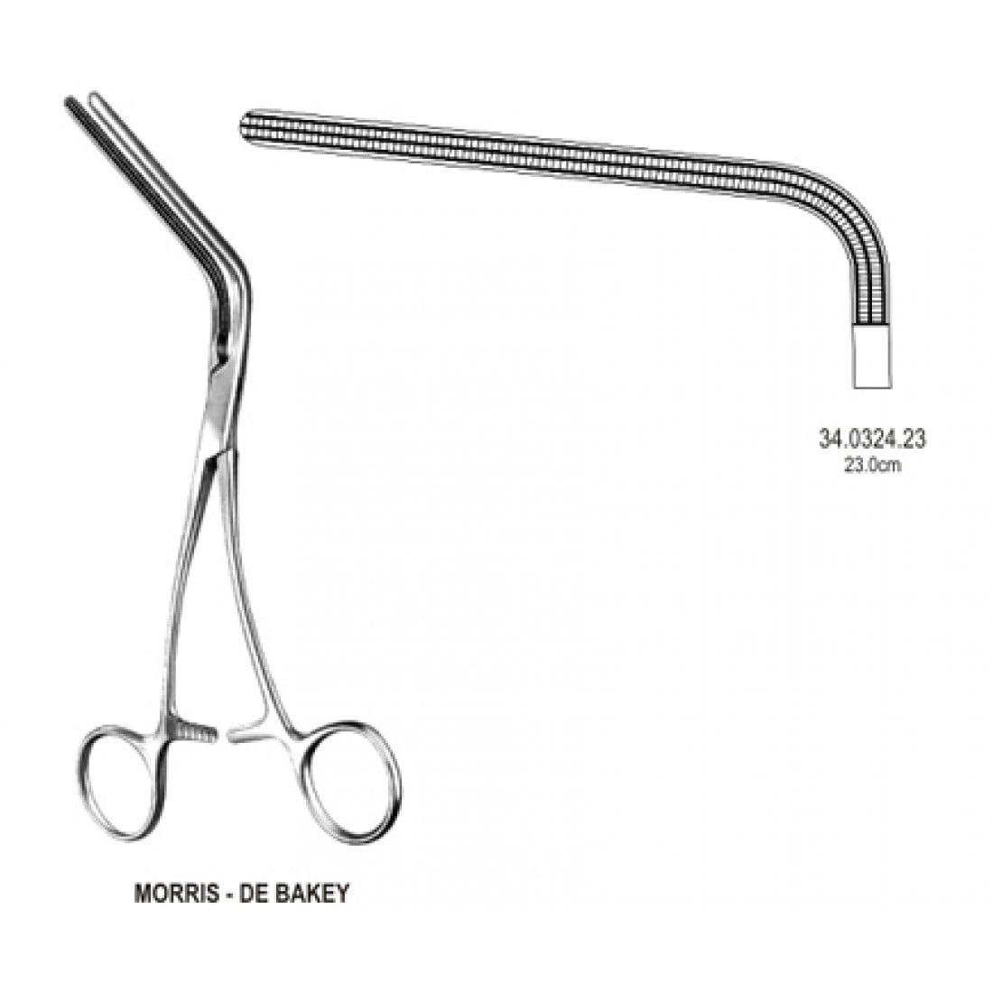 34.0324.23 DeBakey-Morris Aort Klemp Atravmatik 23cm