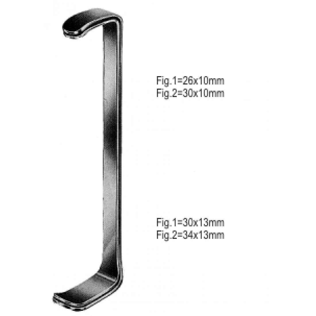 18.0010.00 Farabeuf Ekartör Çift Taraflı set/2, 12cm