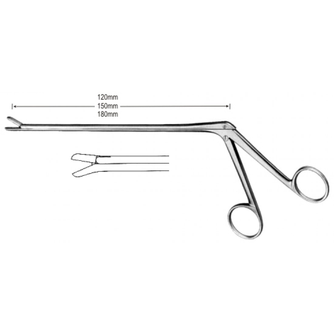 30.0544.01 Cushing Laminektomi Ronjur 45ø Aşağı Doğru  2x10mm 12.5cm