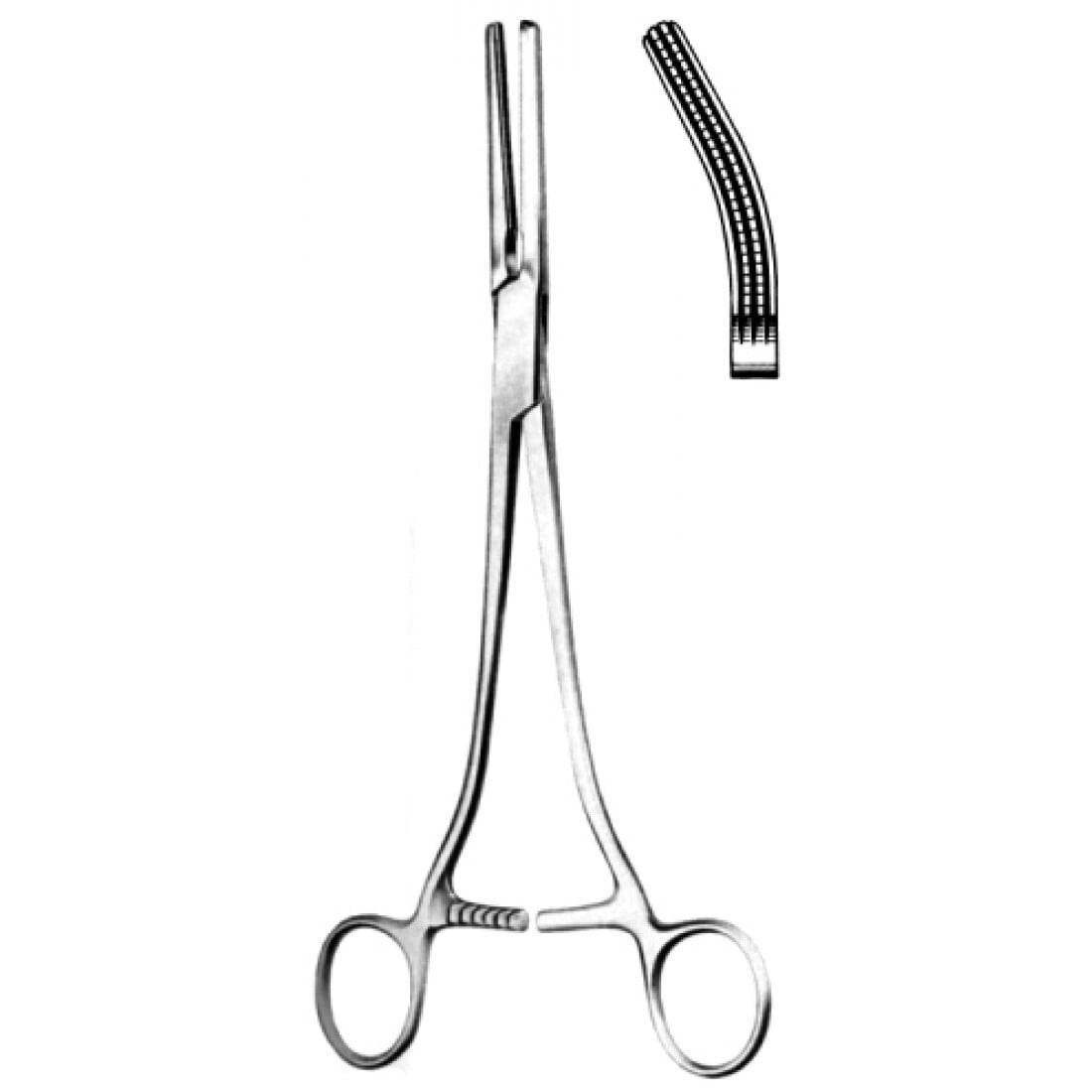 14.0600.02 Rogers/Heaney Histerektomi Forseps Eğri Atravma 21.5cm