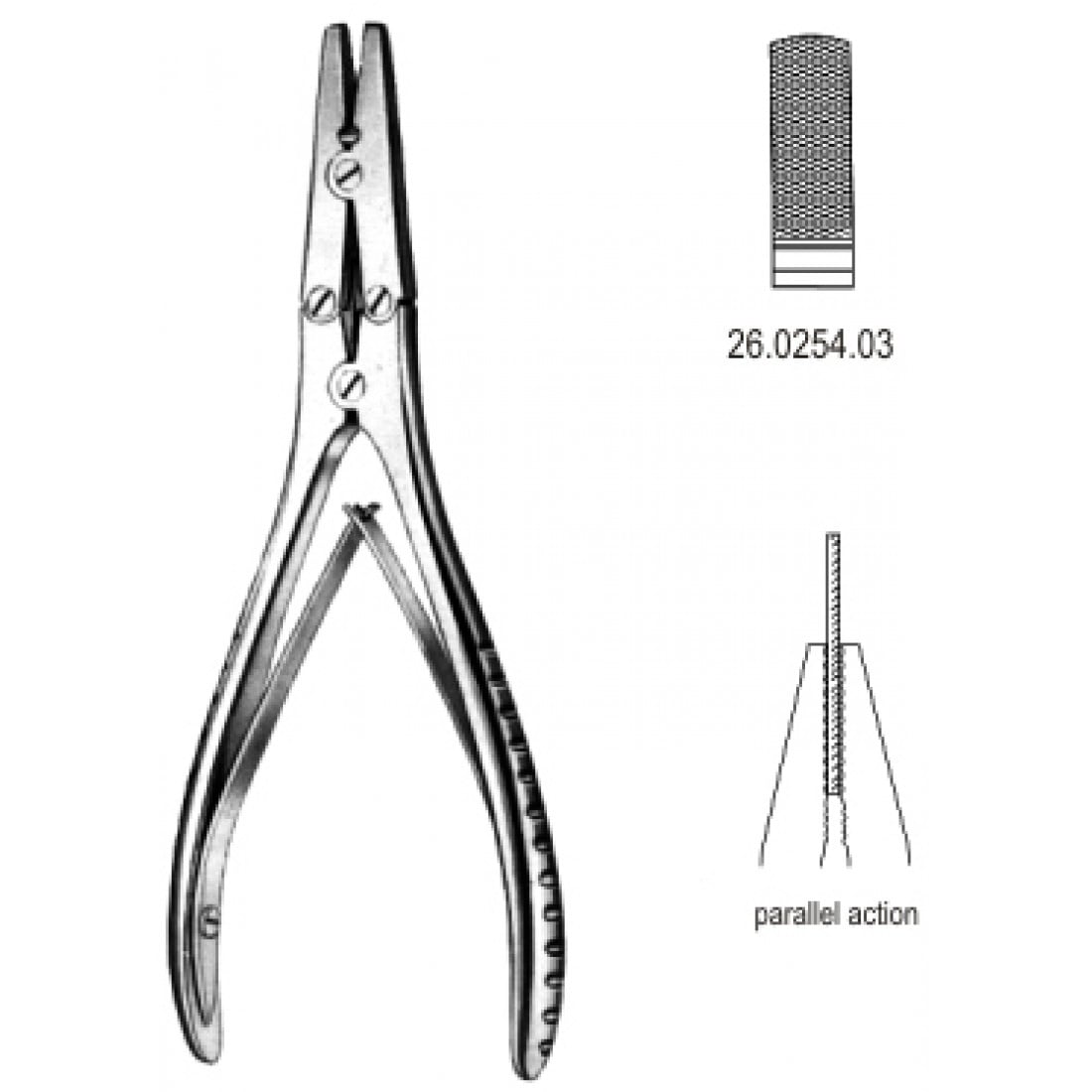 26.0254.03 Tel Bükme Pensi Çift Çene Hareketli  18cm