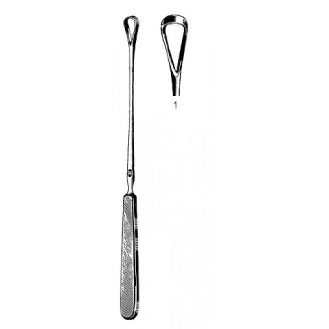 60.0880.01 Sims Küret Bükülebilir Keskin 25cm Fig.1