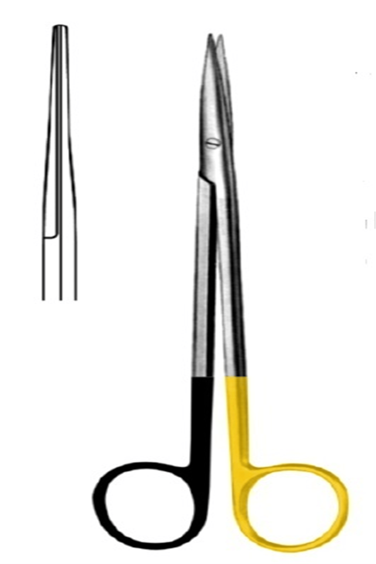09.5362.20 Metzenbaum Fino Makas Düz 20cm S/CUT, TC