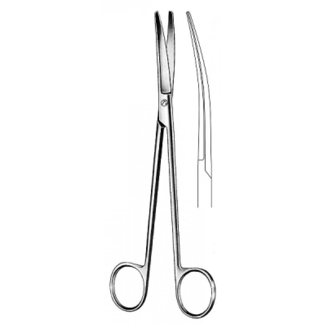 10.0654.22 Wertheim Jinekoloji Makası Eğri 22.5cm