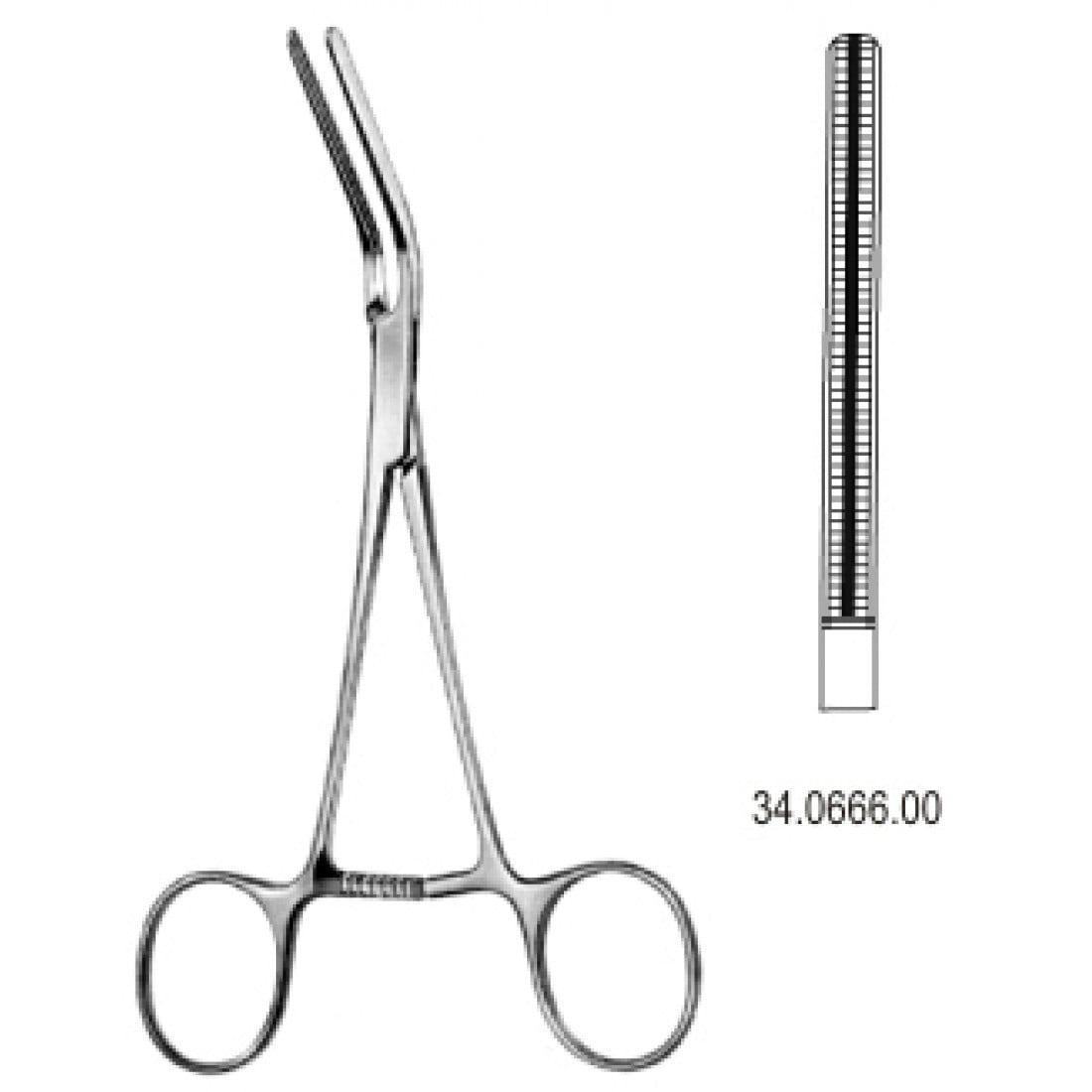 34.0666.00 Dardik Atravmatik Çok Amaçlı Klemp Düz 17cm
