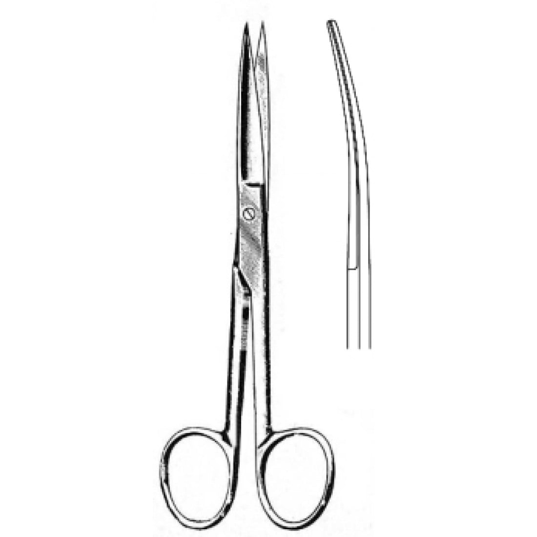 10.0039.14 Deaver Makas Eğri Keskin/Keskin 14cm