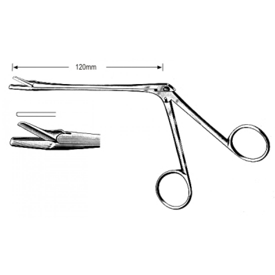 46.0236.02 Struycken Nazal Forseps Şaft 12cm, Fig.2, 19cm