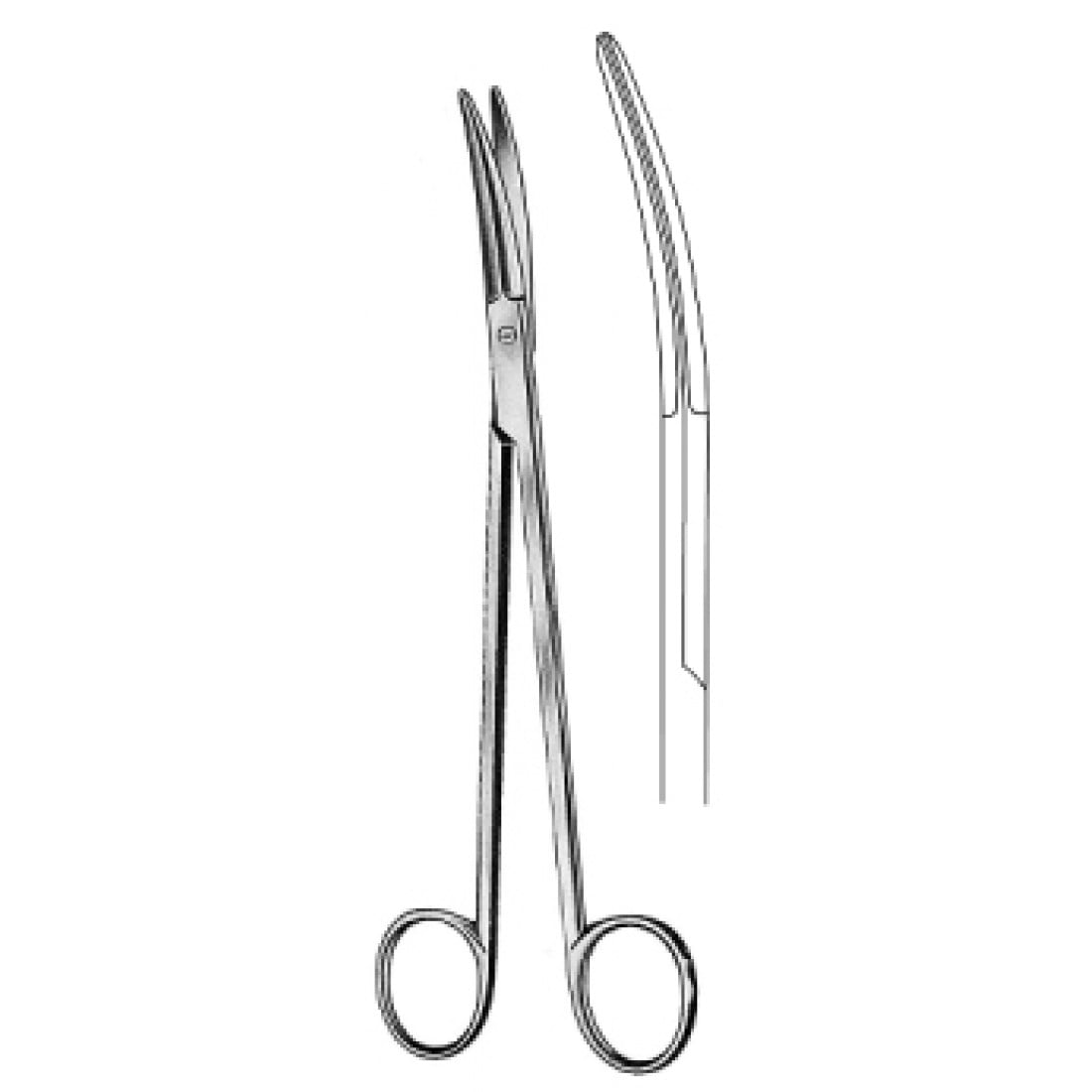 10.0420.18 BOETCHER Tonsil Makas Eğri 18cm