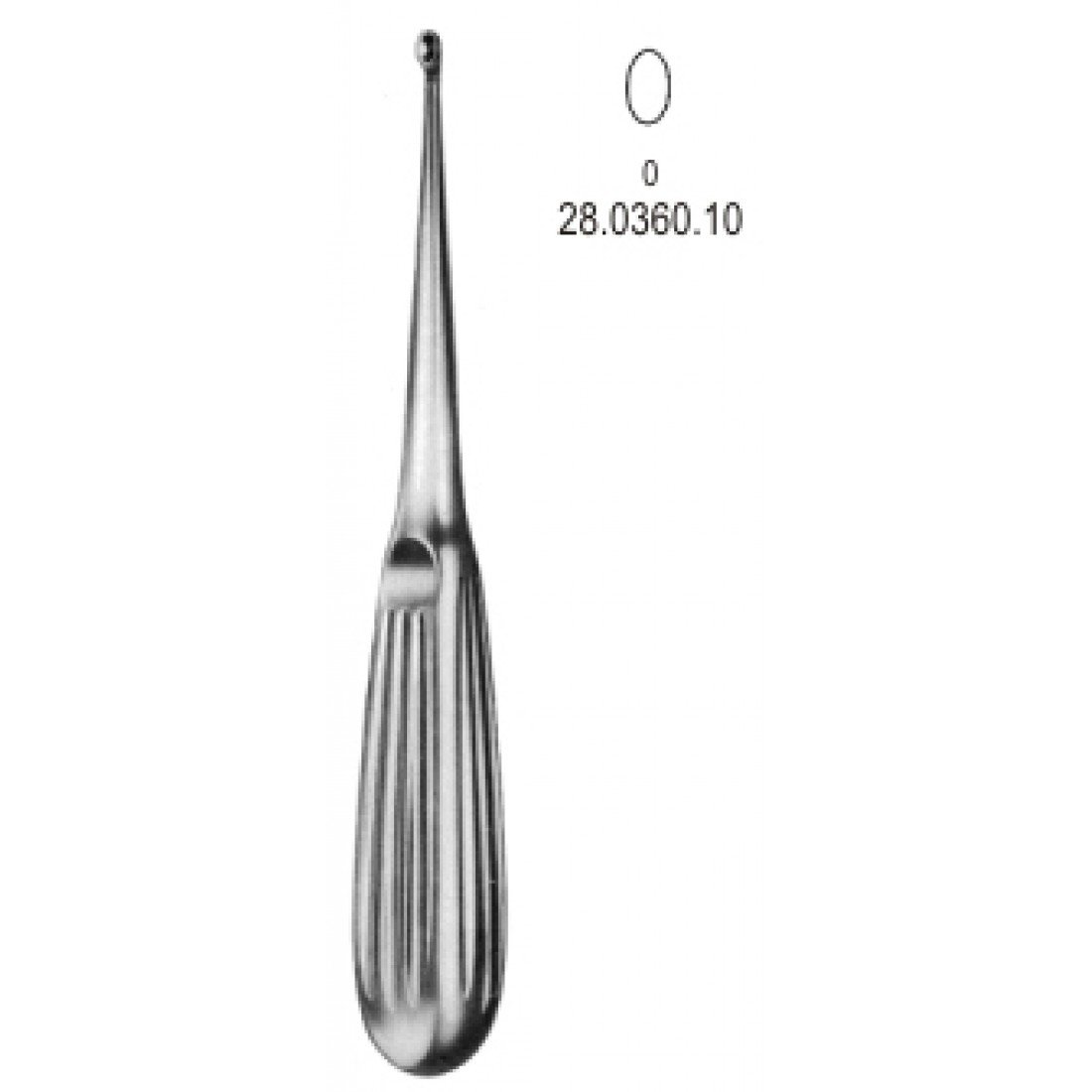 28.0360.10 Spratt Kemik Küreti 16.5cm, Fig.0