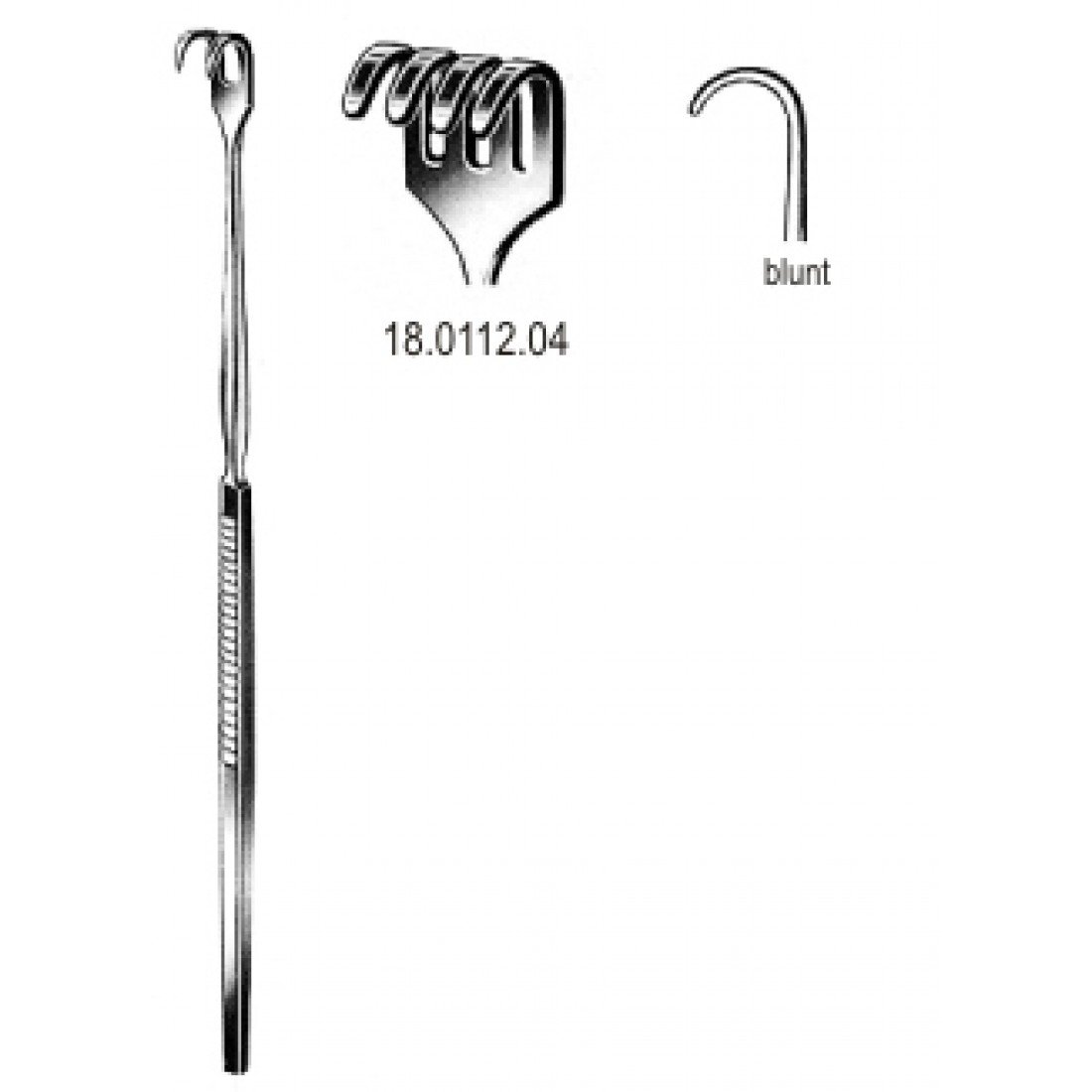18.0112.04 Ekartör Trakeal Künt 4pr. 16cm