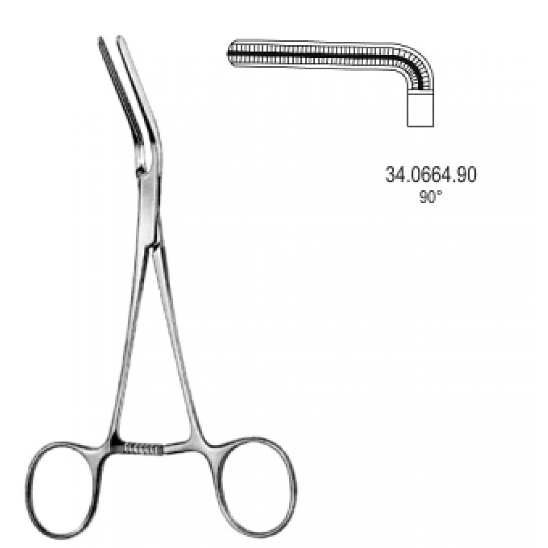 34.0664.90 Dardik Atravmatik Çok Amaçlı Klemp 90ø 14cm