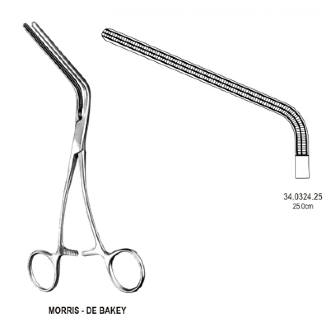34.0324.25 DeBakey-Morris Aort Klemp Atravmatik 25cm