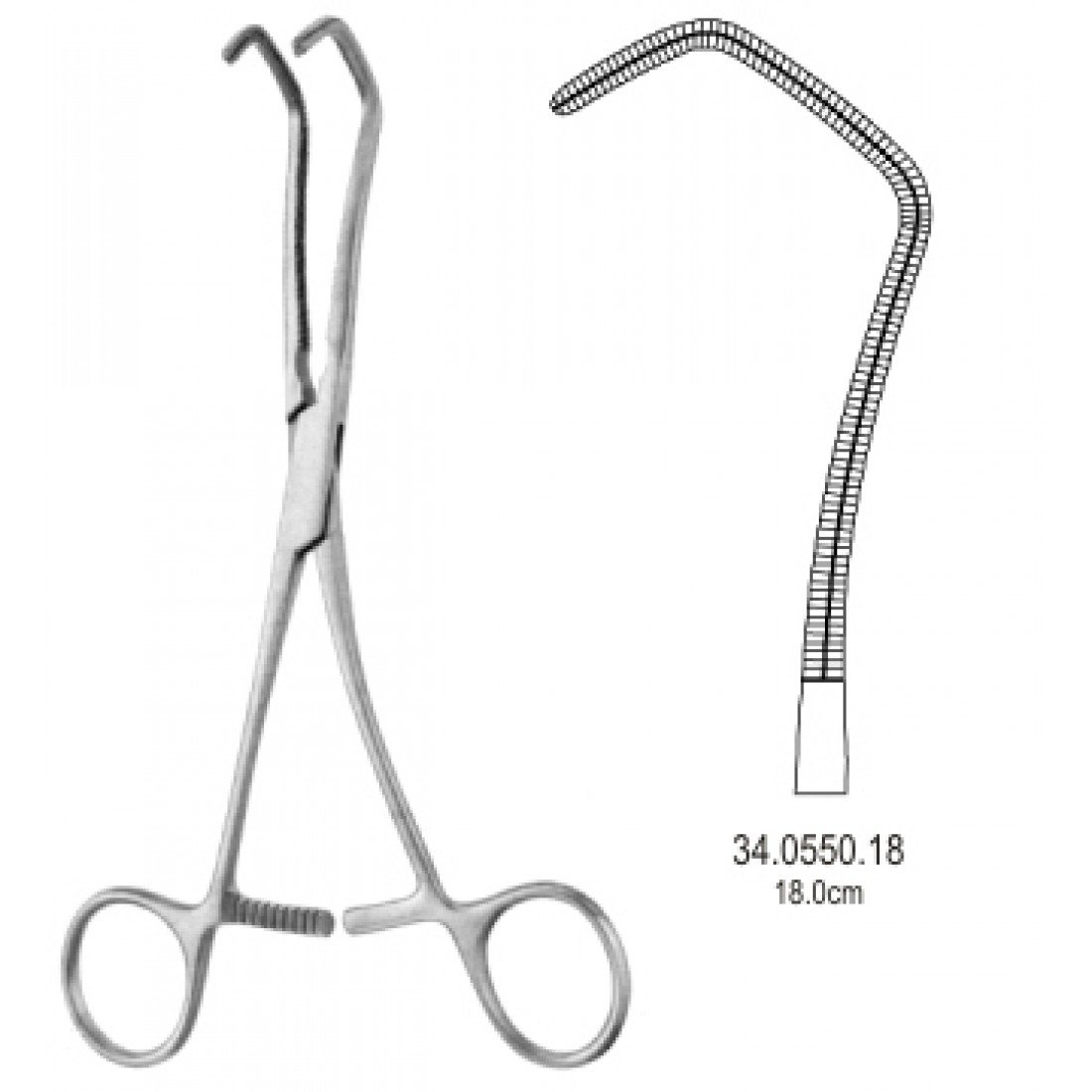 34.0550.18 Cooley Derra Anastomoz Çocuk Klempi 18cm