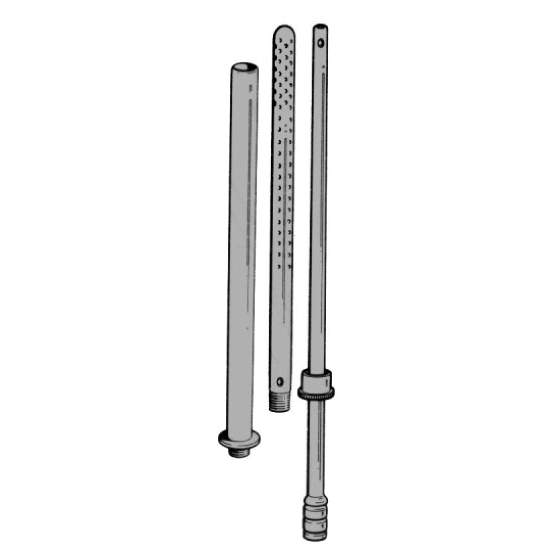 06.0434.00 Poole Aspirasyon Tüpü Set Lawrie Uzatma Parçası ile Birlikte 42cm