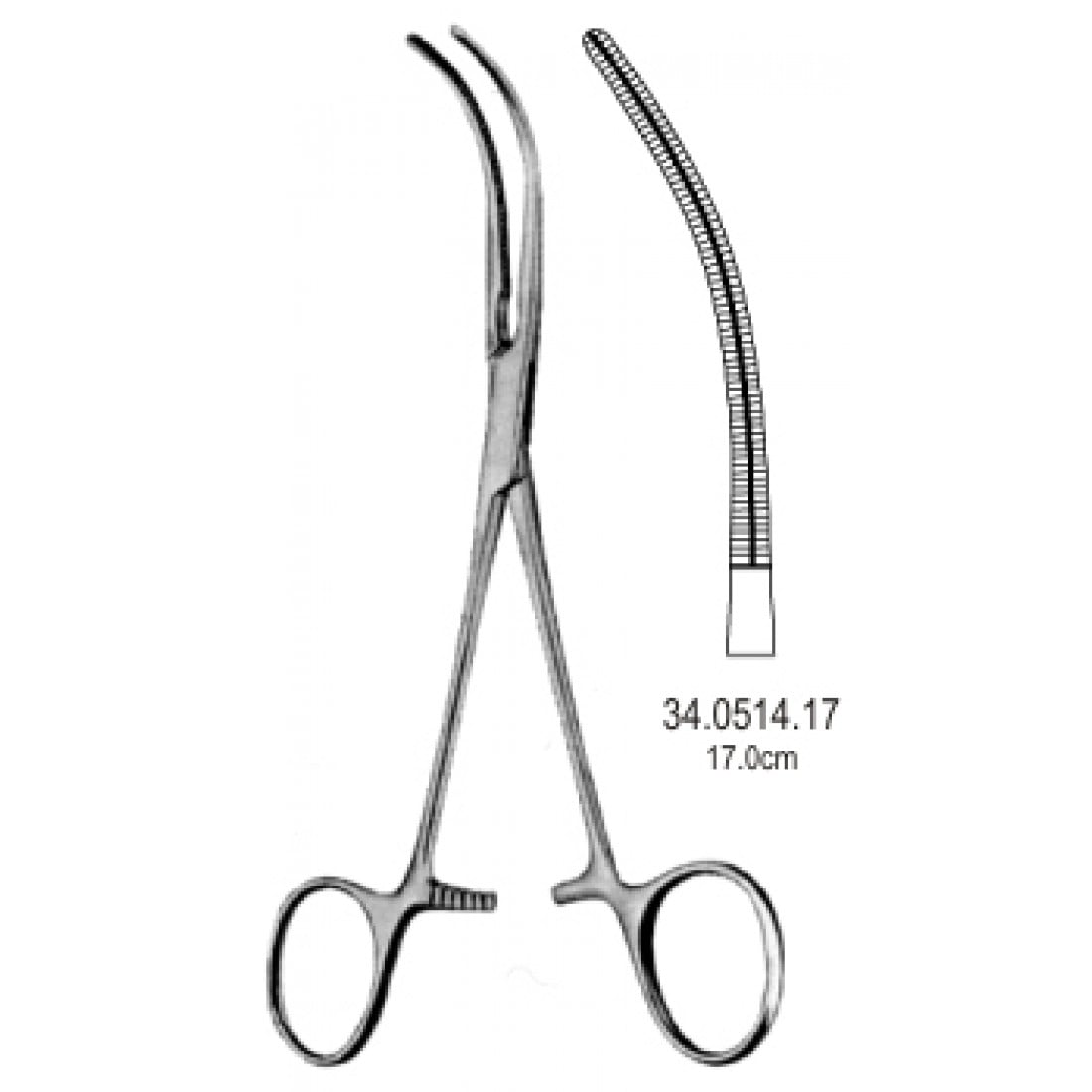 34.0514.17 Cooley Atravmatik Koarktasyon Klemp 17cm