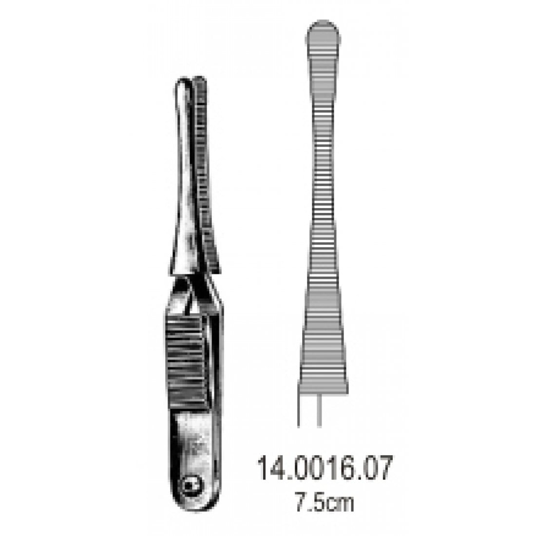 14.0016.07 Johns-Hopkins Hemostatik Forseps Düz 7.5cm