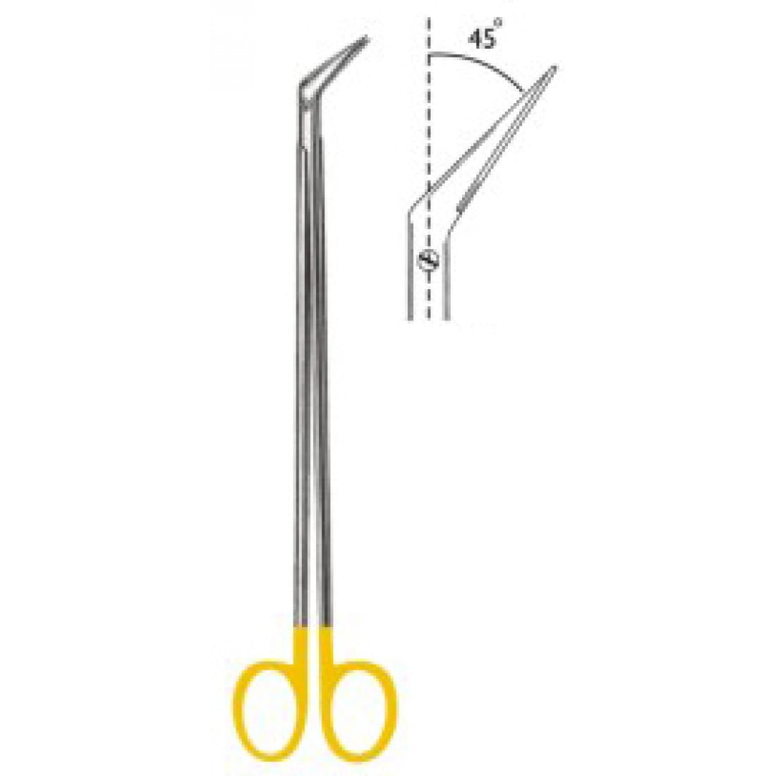 10.5536.23 DeBakey Potts-Smith Vask.Makas 23cm 45ø TC