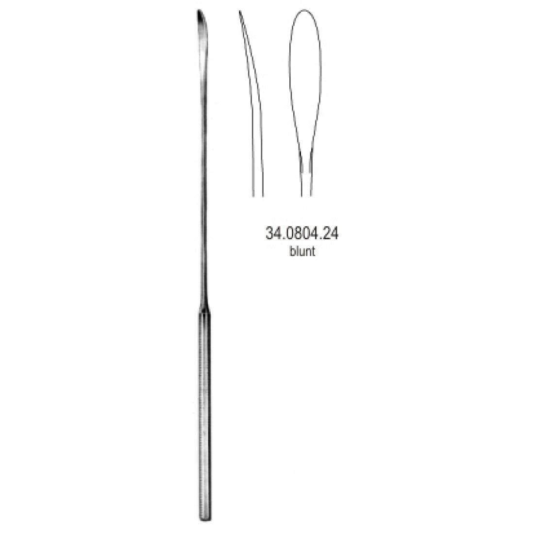 34.0804.24 Schmid Vasküler Spatula Künt 23.5cm