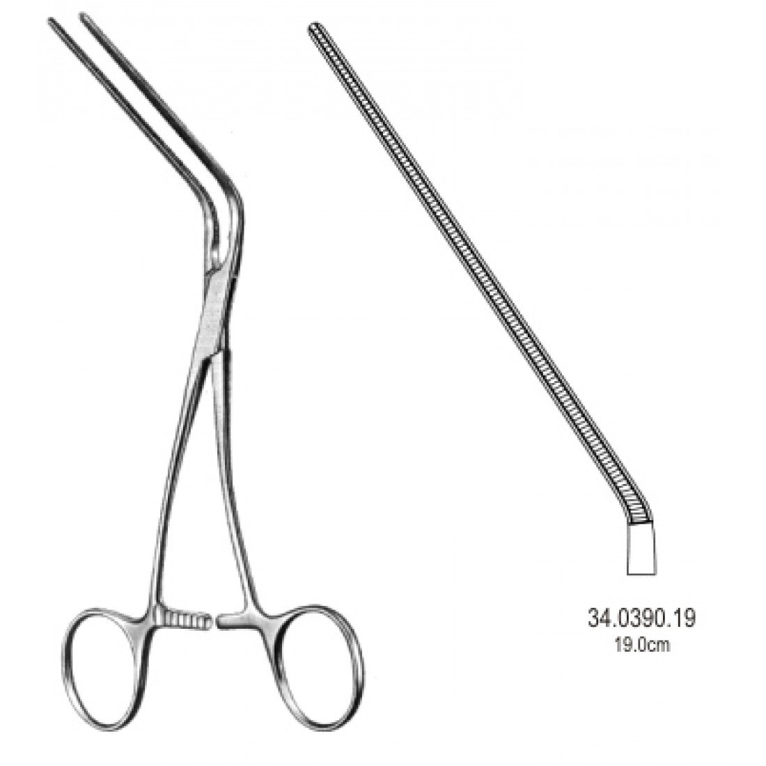 34.0390.19 Leland Jones Periferik Vasküler Klemp 19cm