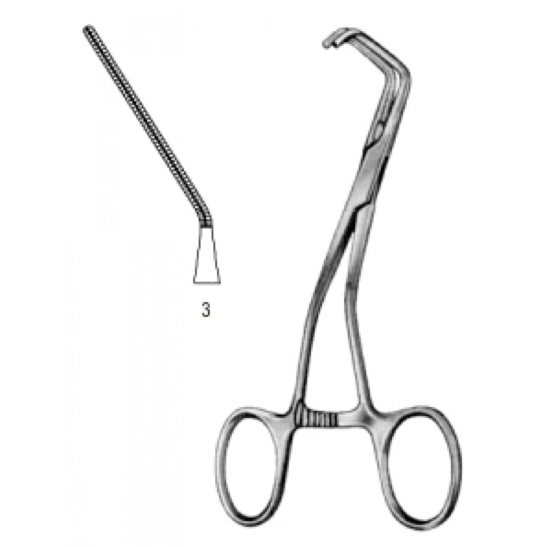 34.0634.03 Yenidoğan & Çocuk Klemp Eğri İnce Fig.3 14cm