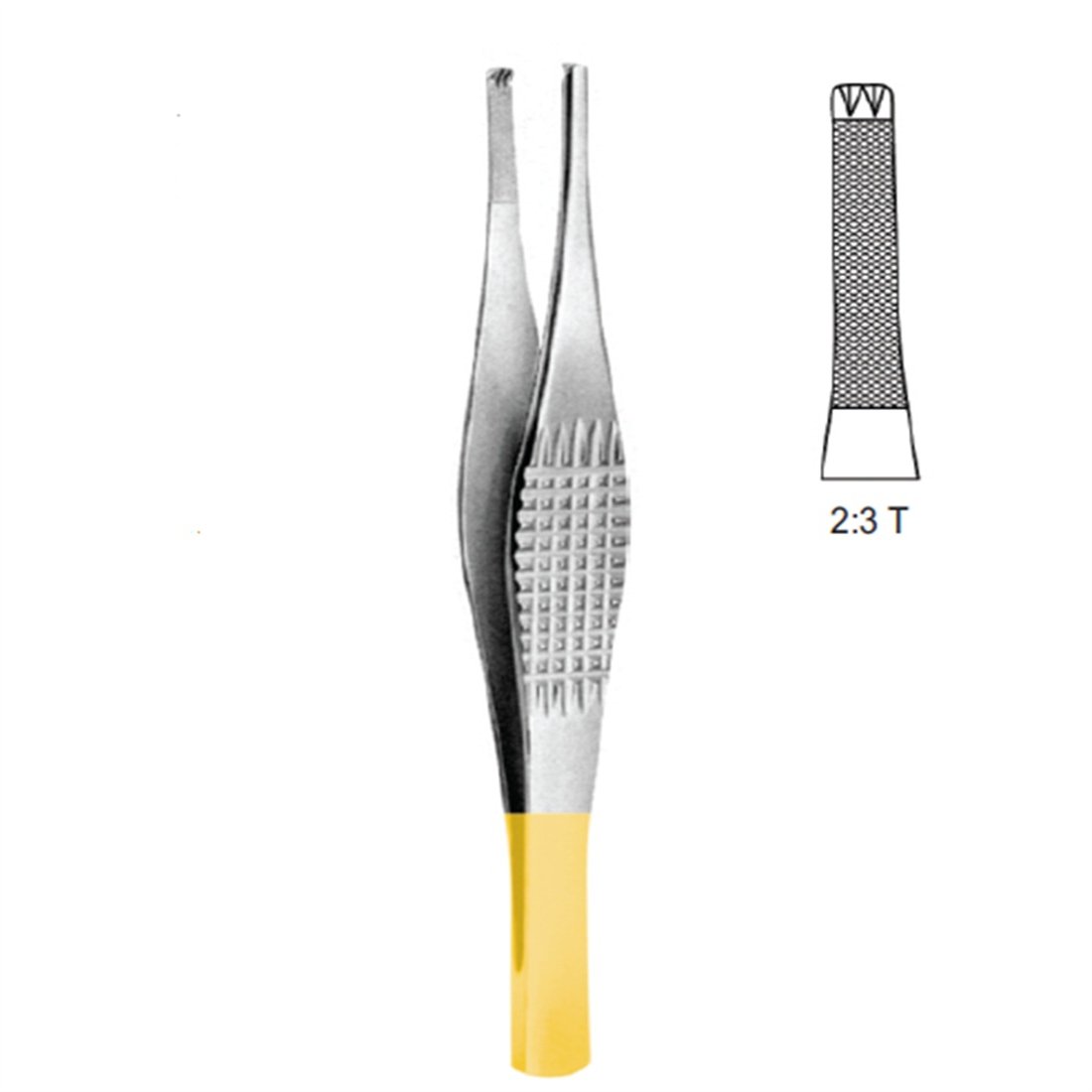 11.5180.18 Ramsay Tissue Forceps 2x3T, 18cm TC