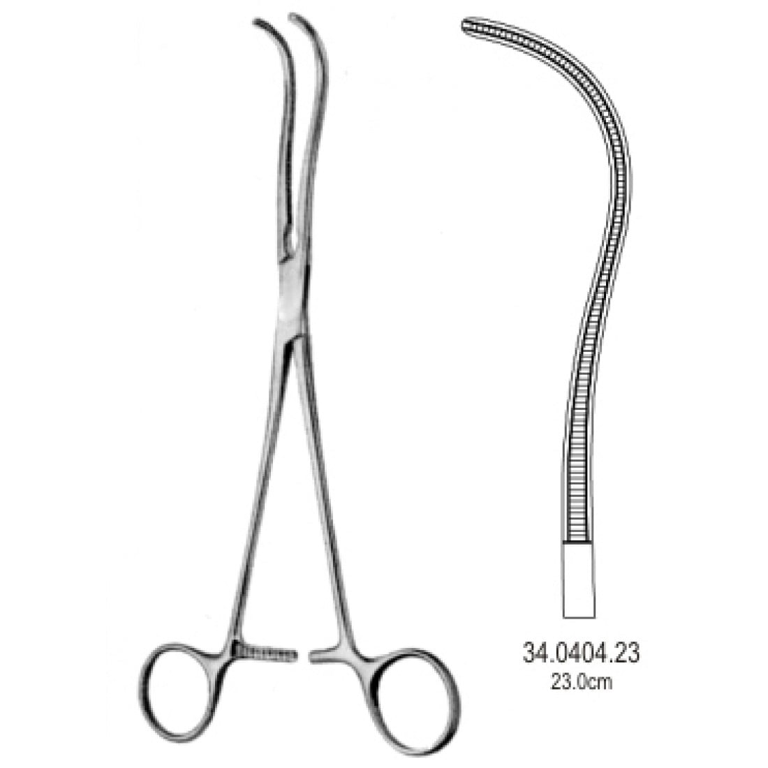 34.0404.23 DeBakey Diseksiyon & Ligaşür Forseps 23cm
