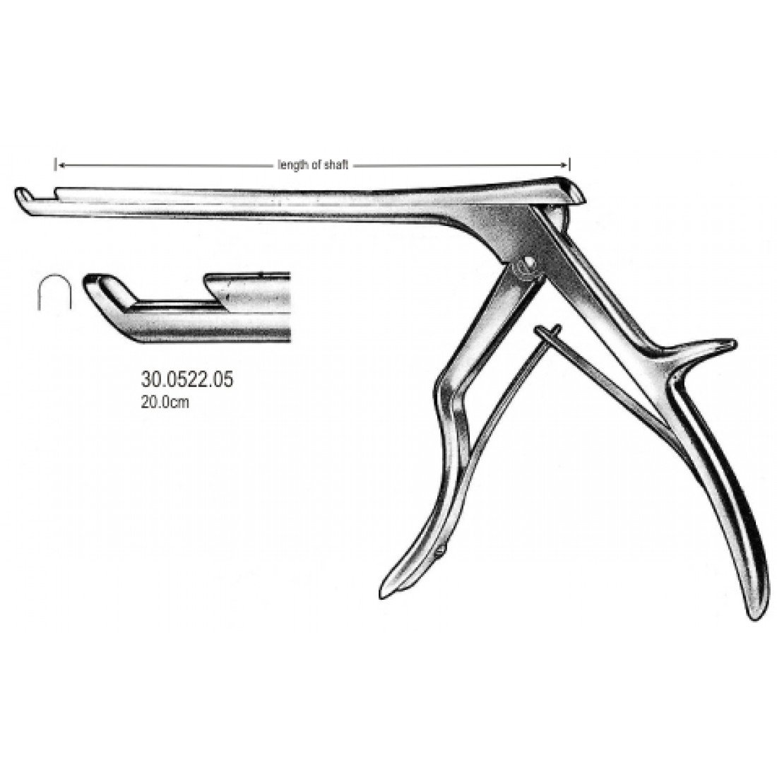 30.0522.05 Colclough Panç Yukarı Açılı Kesim 5mm, 20cm