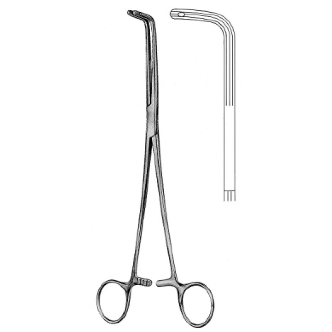 14.0420.24 Finochietto Bronş Klemp Eğri 24cm