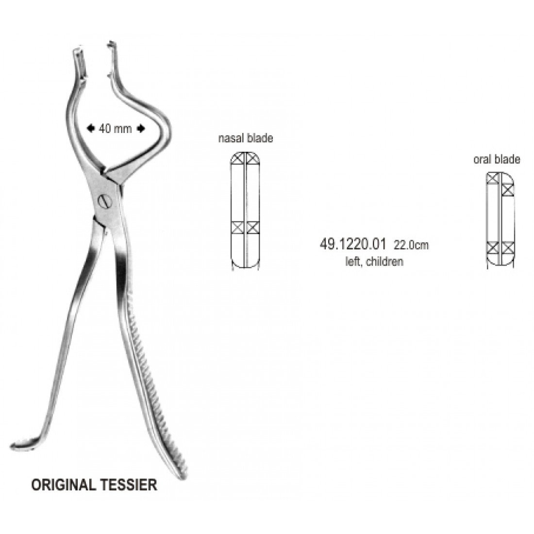 49.1220.01 Tessier orseps Sol Çocuk 22.5cm