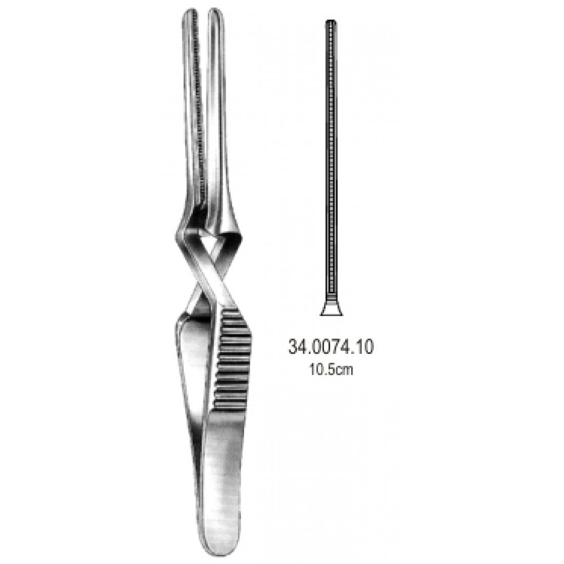 34.0074.10 DeBakey Buldog Klemp Atravmatik Düz 10.5cm
