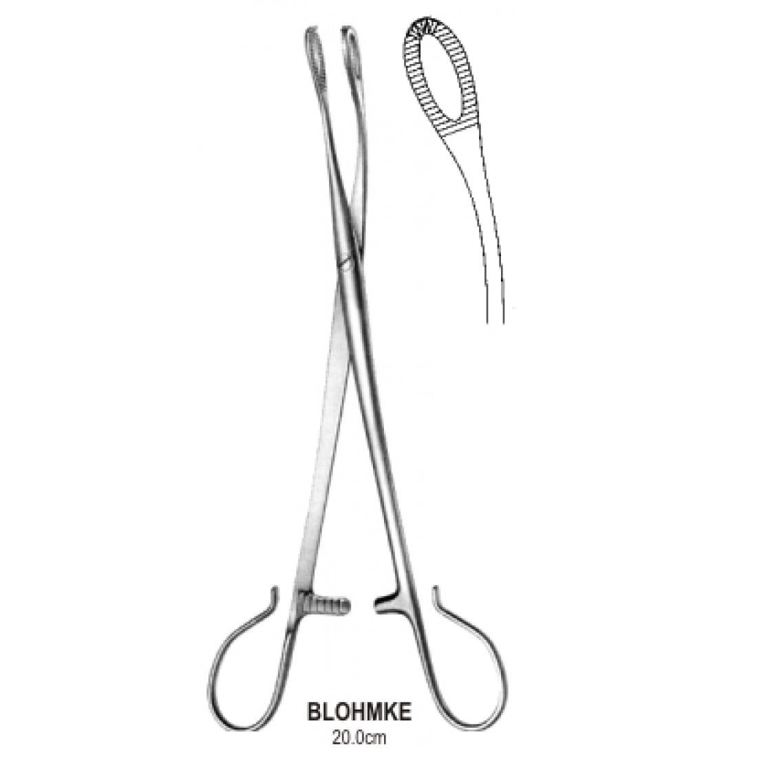 50.0216.20 Blohmke Tonsil Kavrama Forsepsi 20cm