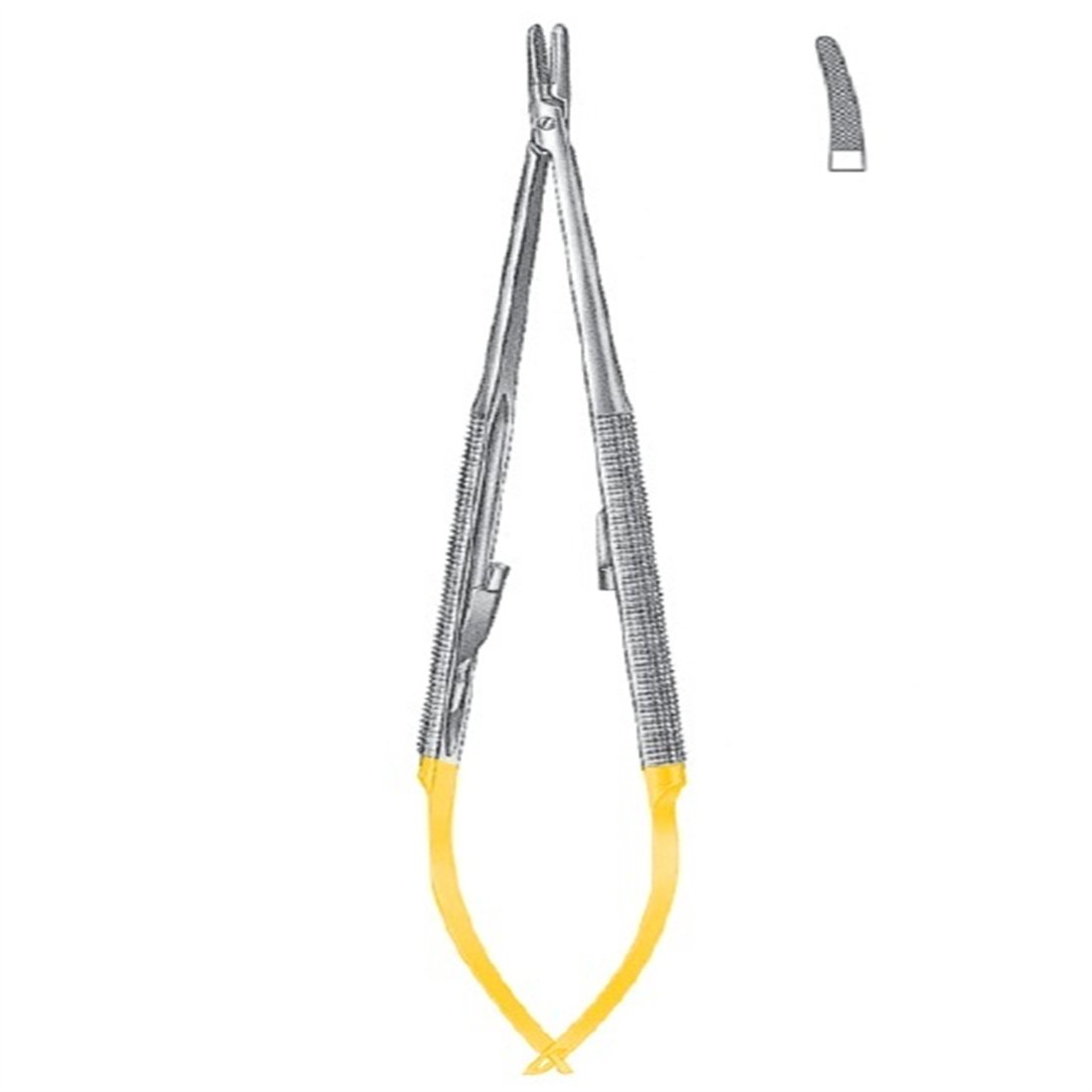 21.5995.23 Castroviejo Mikro Portegü Eğri 23cm TC 