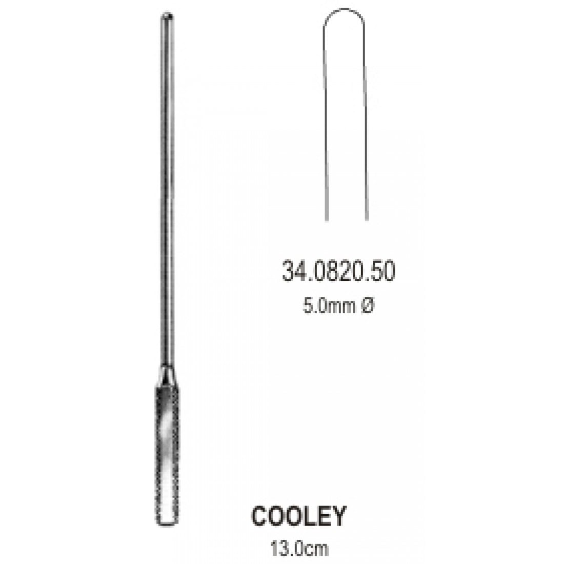 34.0820.50 Cooley Vasküler Dilatör 5.0mm, 13cm