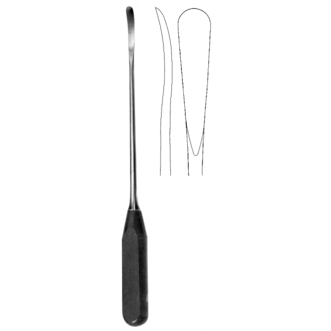 28.0560.17 Wagner Elevatör, Fiber Saplı 17mm, 33cm