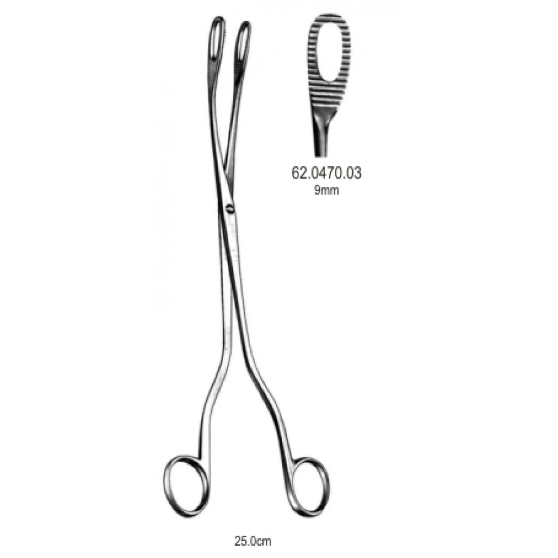 62.0470.03 J.A.M.W Plasenta Forsepsi Eğri 9.0mm, 25cm Fig.3