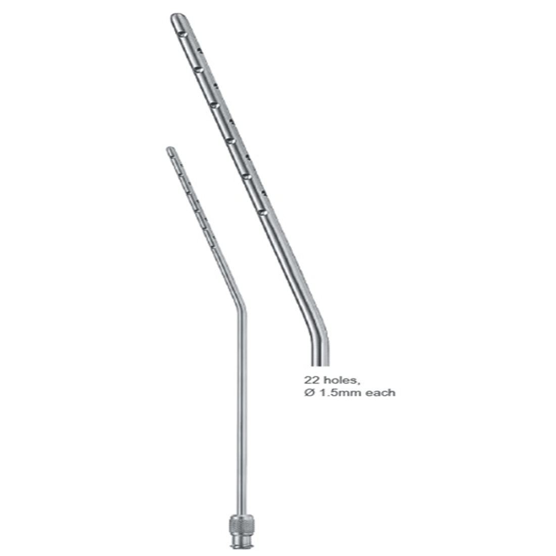 07.2300.20 Liposakşın Kanülü 1.5mm 22 Delik, 3mm, 20cm