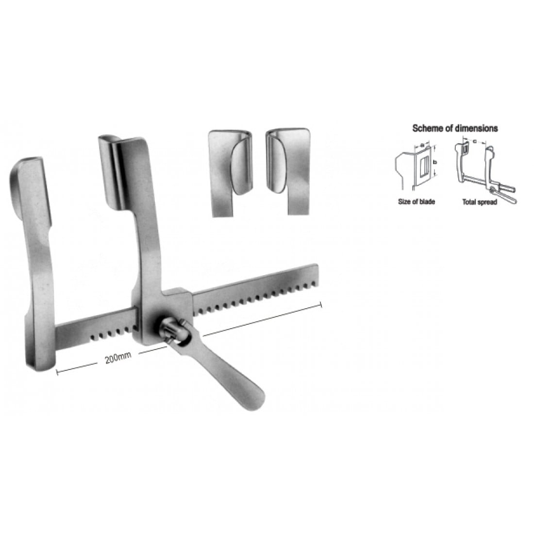 36.0340.02 Cooley Sternum Ekartörü Yetişkin İçin 32x50x190mm
