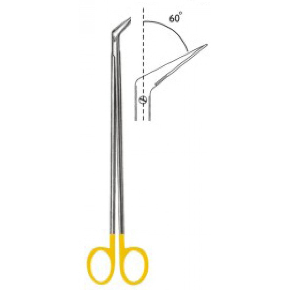 10.5538.23 DeBakey Potts-Smith Vask.Makas 23cm 60ø TC