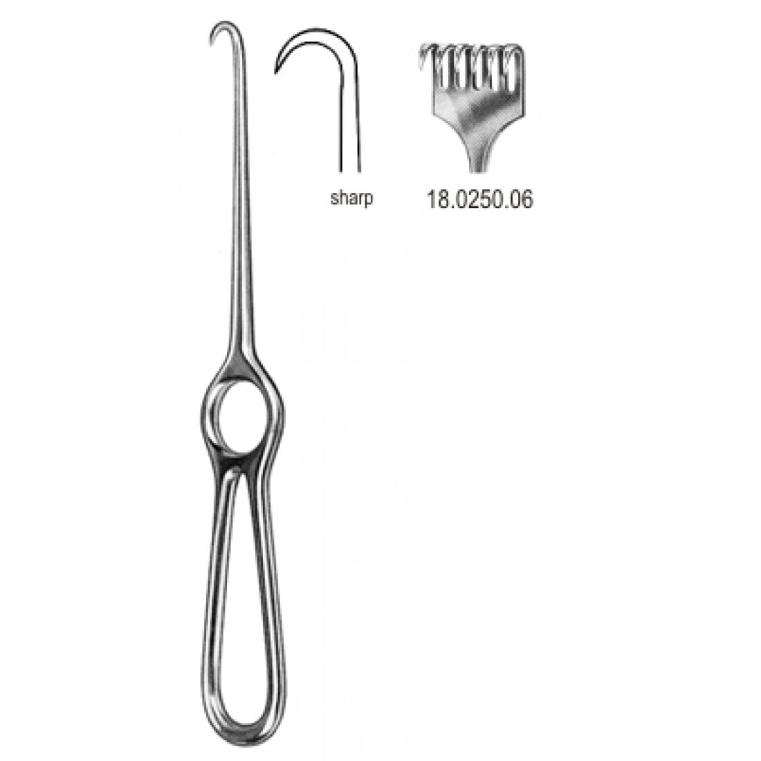 18.0250.06 Volkmann Ekartör Keskin 6 Dişli 21.5cm