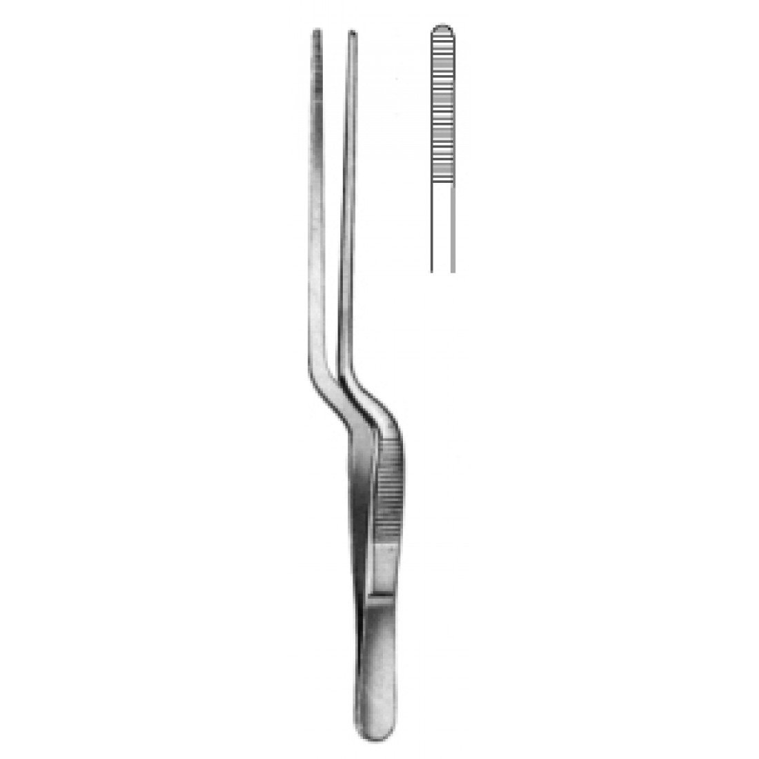 44.0280.14 Lucae Kulak  Forsepsi Tırtıklı (1.0mm uç) 14cm