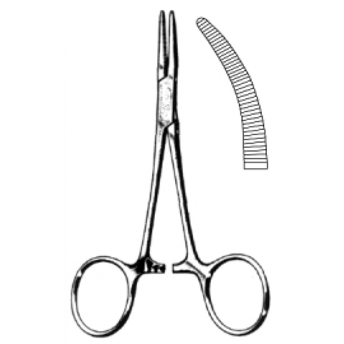 14.0157.15 Jones Arter Forseps Eğri 15cm