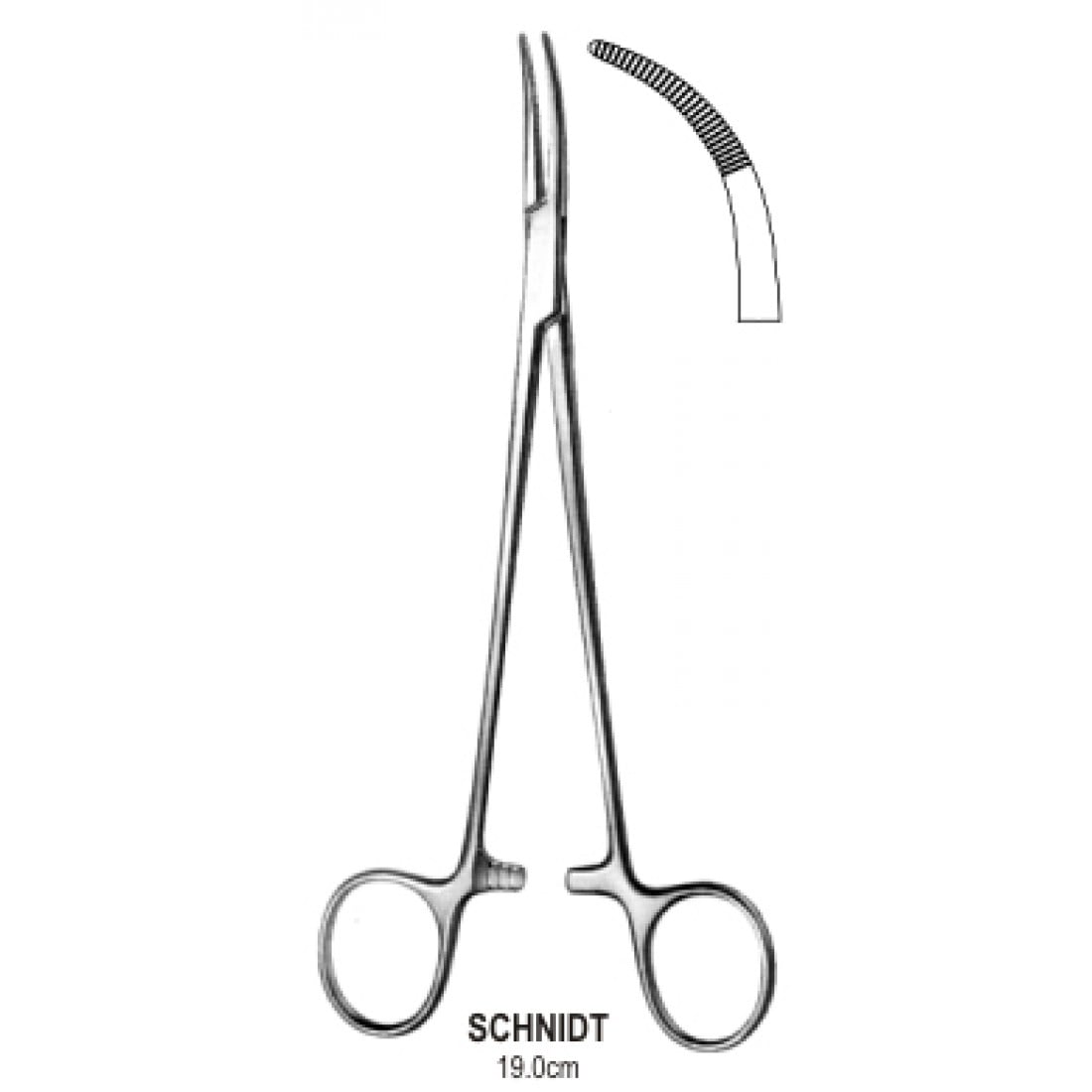 50.0202.19 Sawtell Tonsil Forseps Eğri Kapalı Halka 19cm