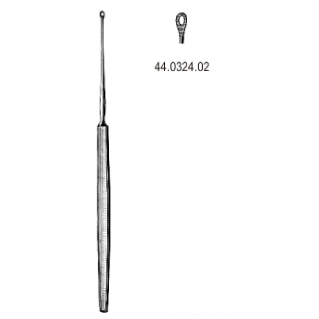 44.0324.02 Shapleigh Kulak Küreti Düz 2mm