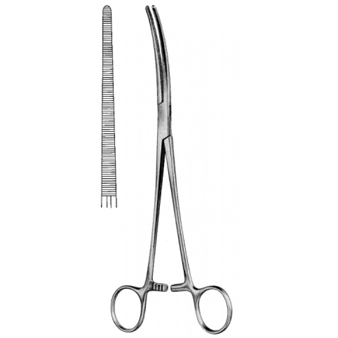 14.0360.24 Sarot Bronş Klempi Düz 24cm